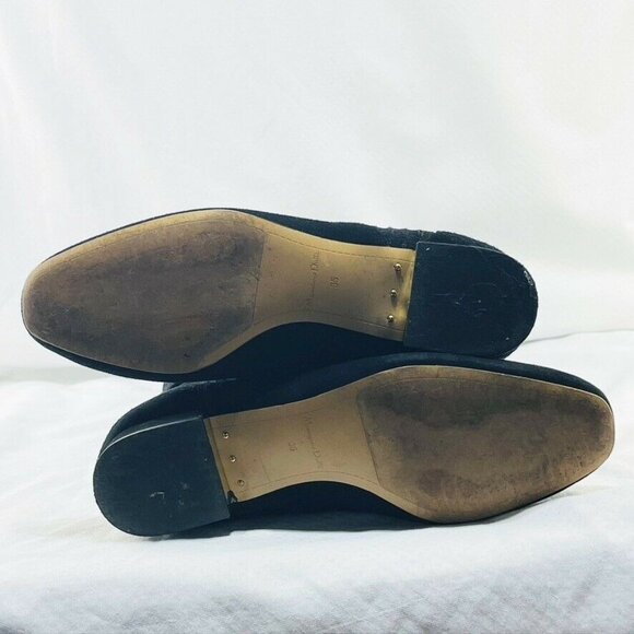 Massimo Dutti Over-The-Knee Boots Size 4 Black Suede & Ribbed Knit - Picture 5 of 11